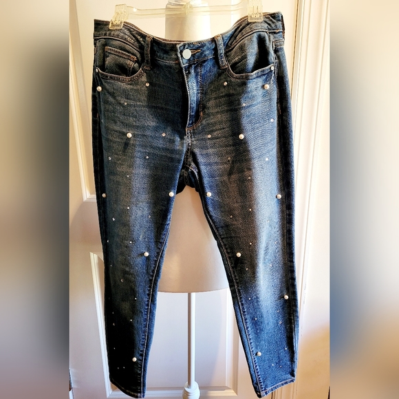 a.n.a Denim - ❤️ Ana Pearl & Rhinestone Embellished 👖